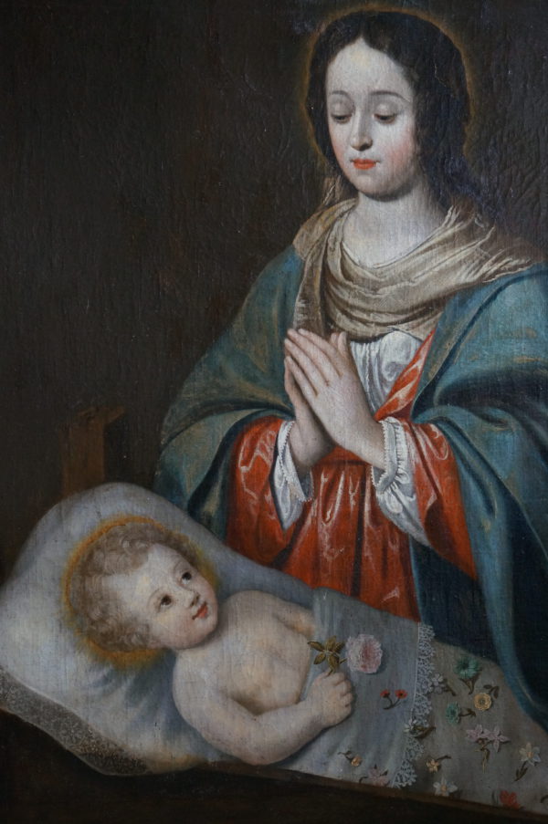 Maria en het kind Jezus schilderij