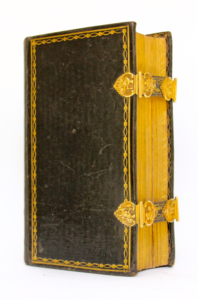 Nederlands kerkboek gouden beslag antieke bijbel 18e eeuw goud klampen peter Dullaert heilige handel