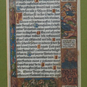 Een op perkament gedrukte pagina uit een Parijs getijdenboek