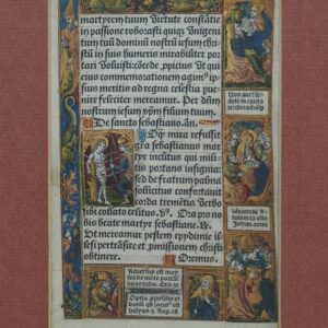 Een op perkament gedrukte pagina uit een Parijs Getijdenboek